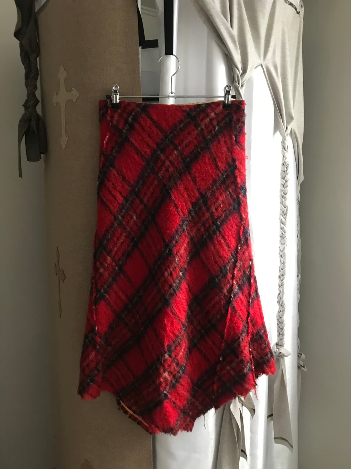 vintage checek skirt 상품이미지9