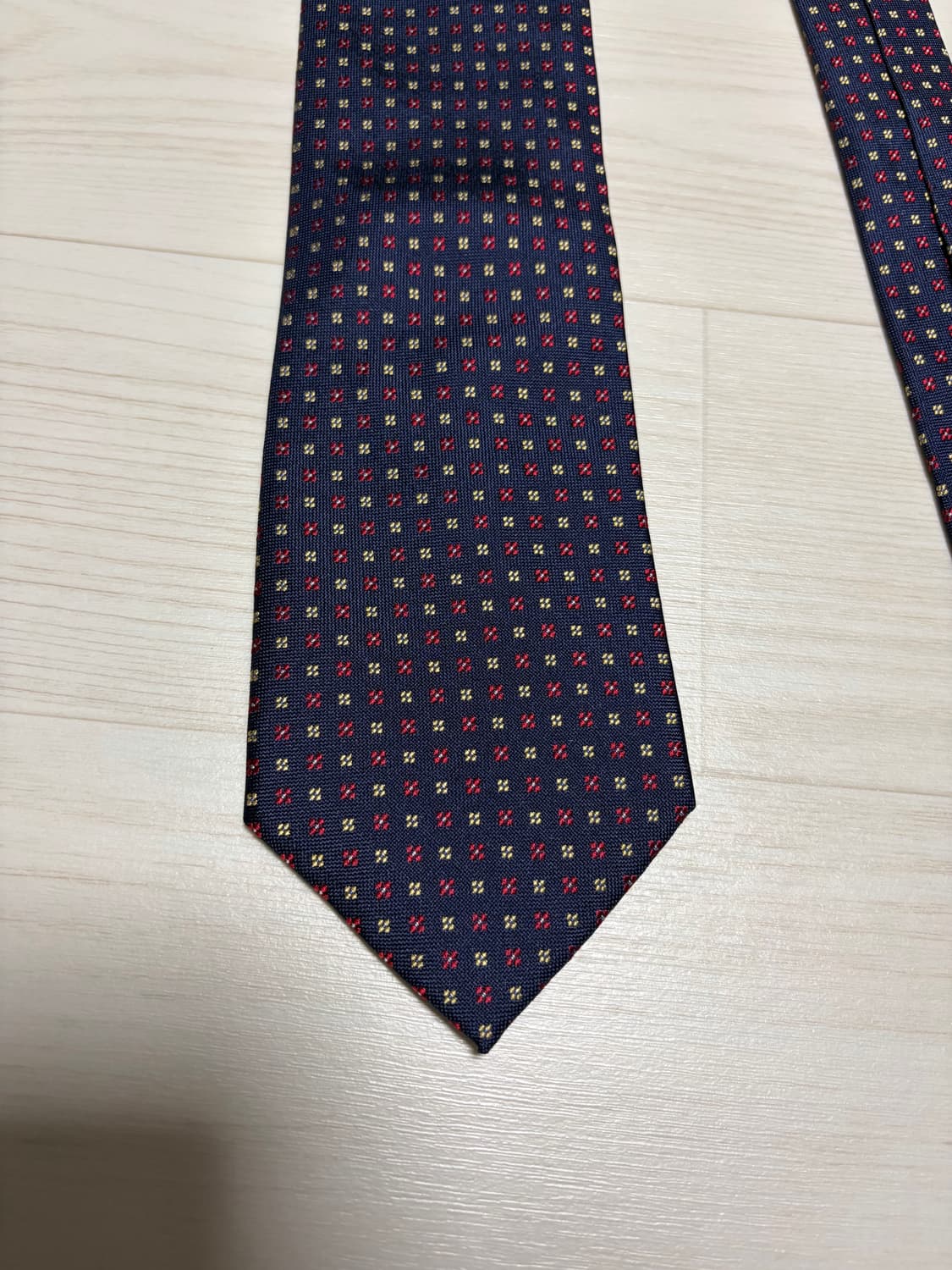 (새상품) 브룩스 브라더스 실크 네이비 플라워도트 타이 상품이미지1