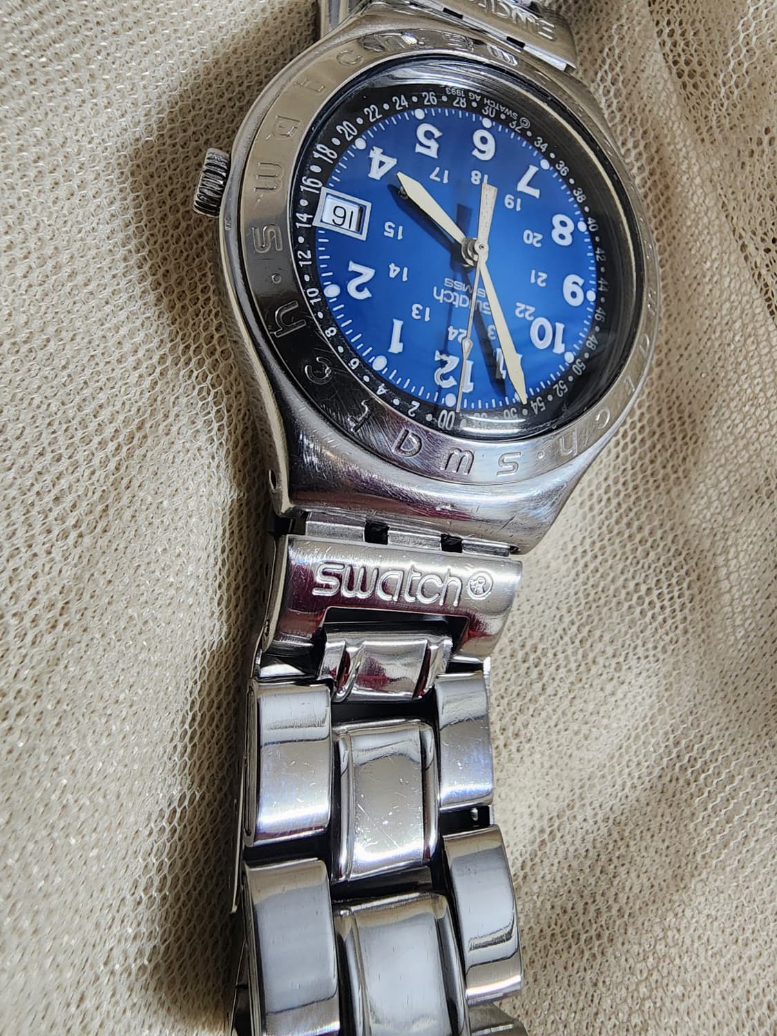 스와치 아이러니 AG 1993 쿼츠 메탈밴드 상품이미지9