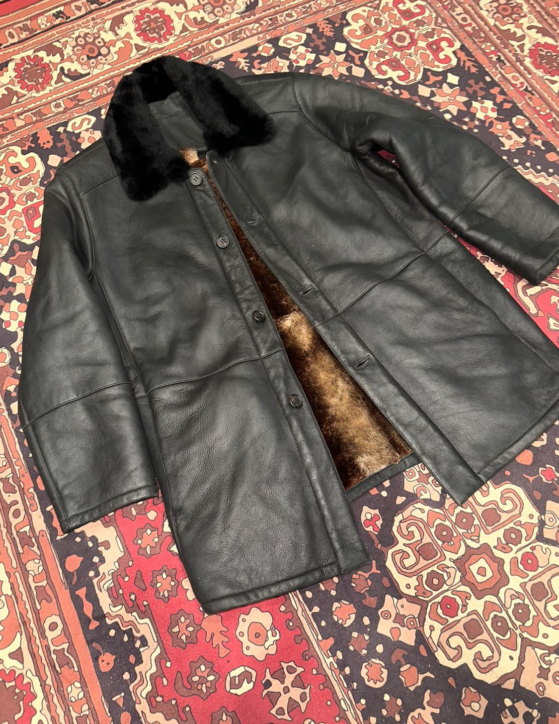 ( L ) 가죽카코트 가죽자켓 레더자켓 가죽코트 워크웨어 무스탕 상품이미지5