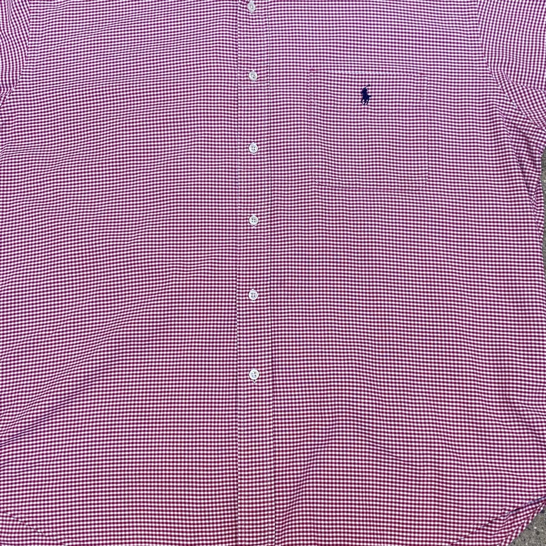 미국 빈티지 폴로 랄프로렌 레드 체크 셔츠 남방 상품이미지3