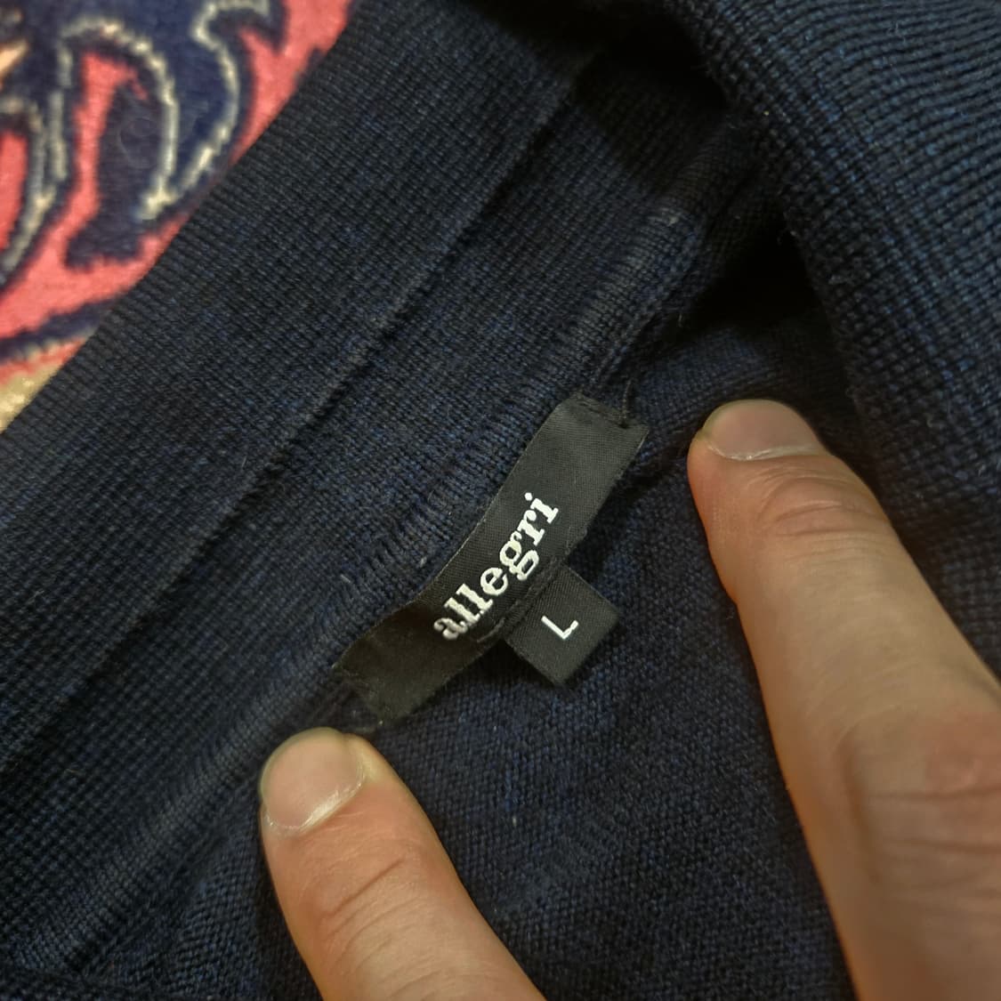 알레그리(allegri) in 밀라노 카라넥 네이비 니트 L size 상품이미지5