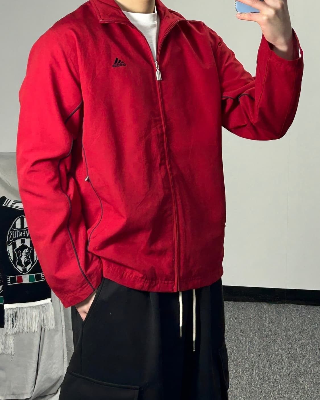 아디다스 올드스쿨 레드 바람막이  상품이미지2