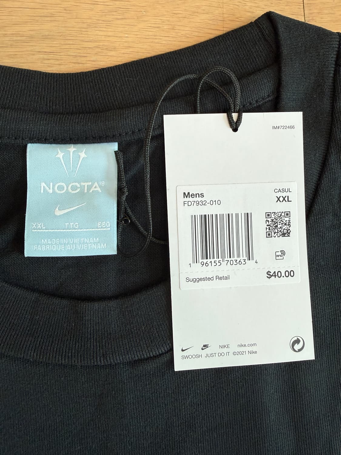 [XXL] 나이키 nocta 녹타 무지 블랭크 반팔 티셔츠 블랙 드레이크 상품이미지2