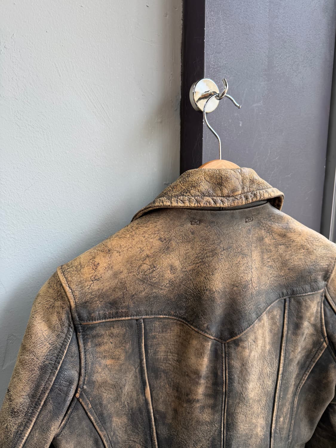 1/ RRL 더블알엘 카우레더 바이커 자켓 상품이미지7