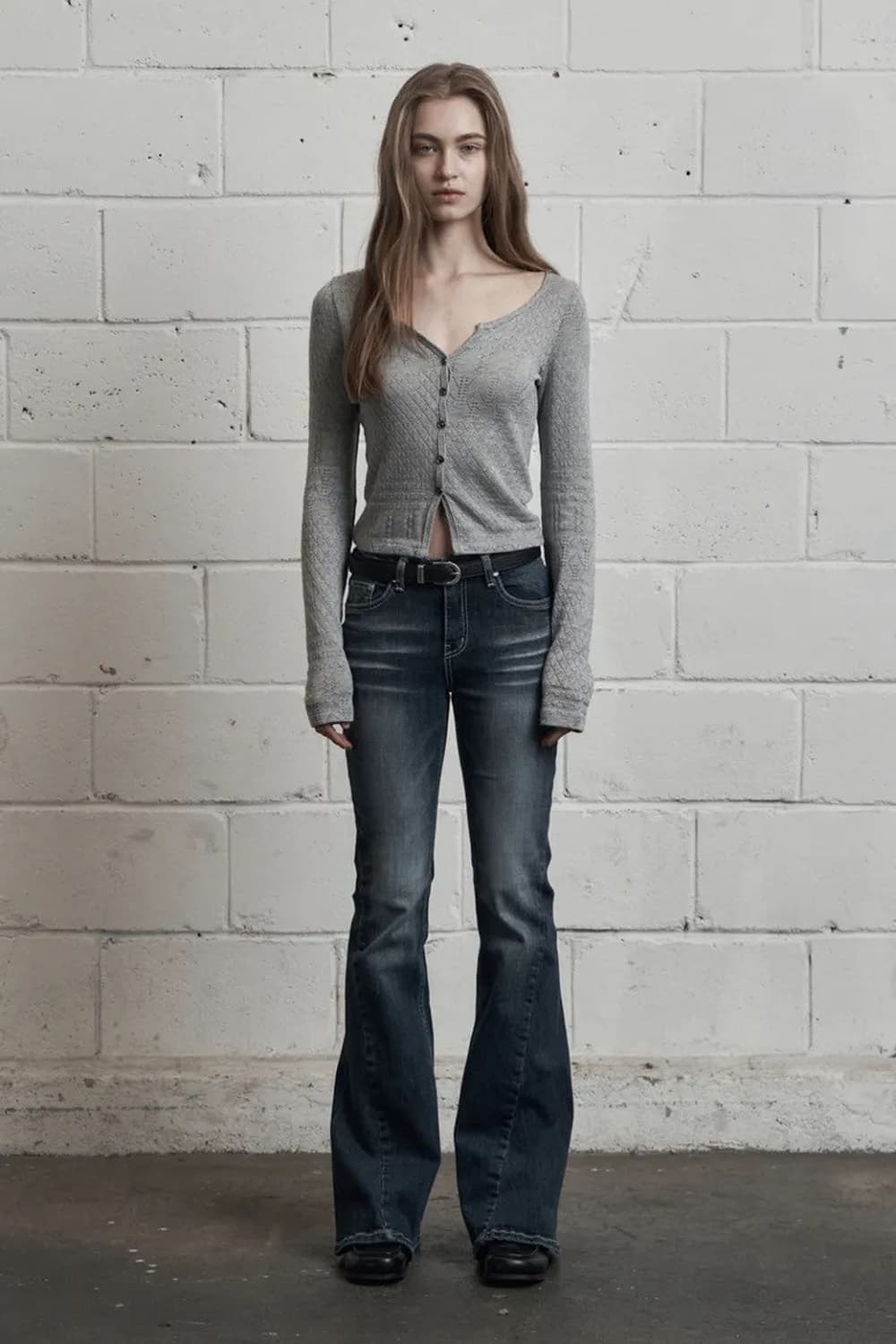 [새상품] 시너진 브러쉬 캣 워싱 데님팬츠 블루 상품이미지4