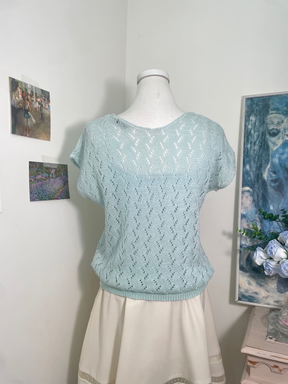 mint crochet summer knit top 상품이미지4