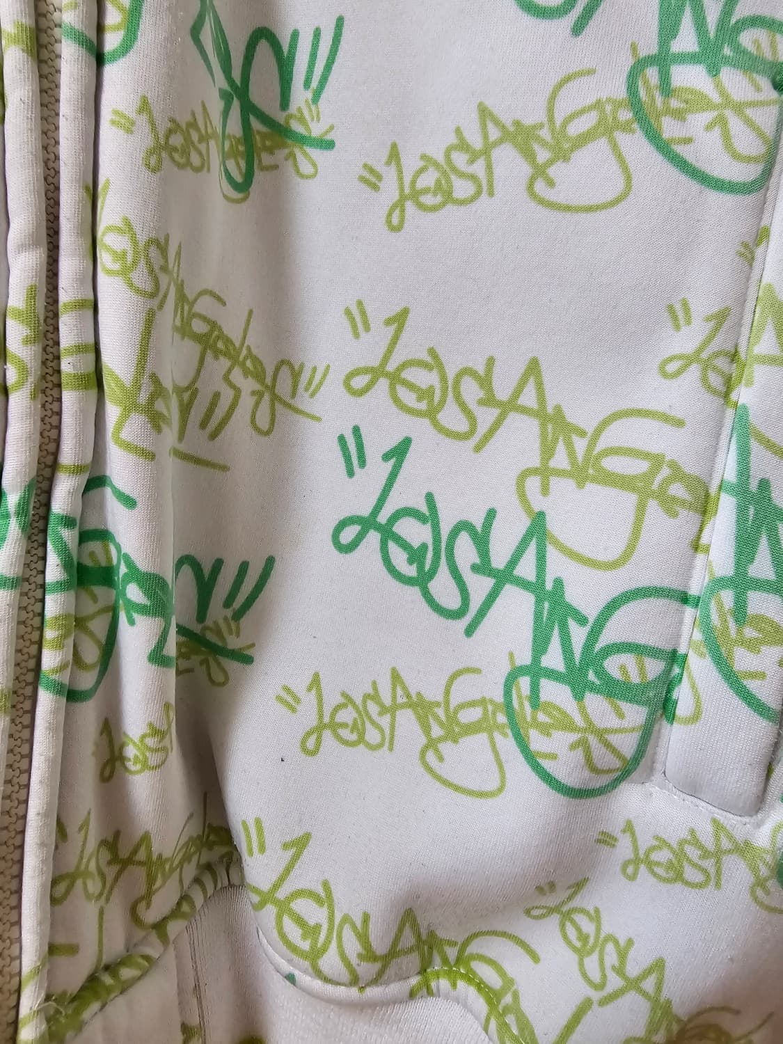 빅사이즈 빈티지  LA 그래피티 누빔 후드집업 XL(110~115 상품이미지6