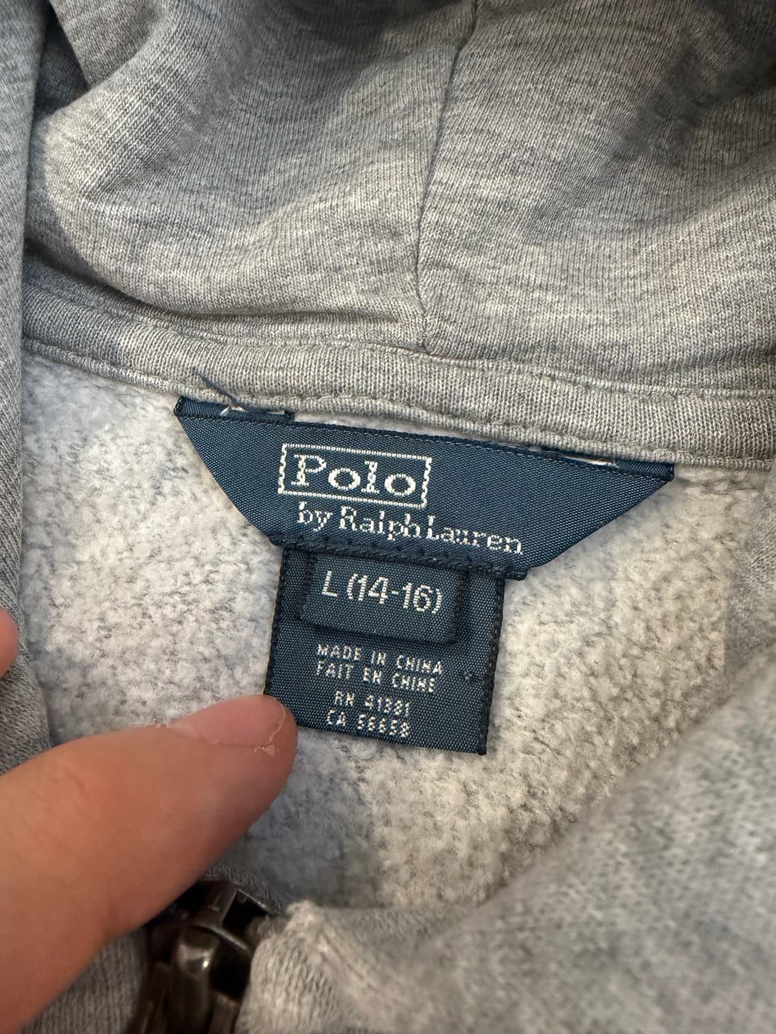 폴로 랄프로렌 포니 후드집업 그레이 상품이미지4