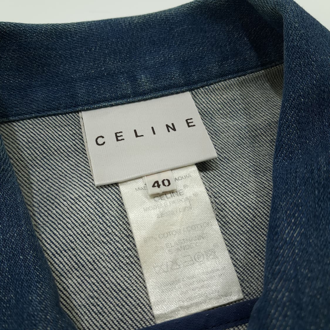CN829W M CELINE 올드 셀린느 데님 트리밍 자켓 상품이미지4