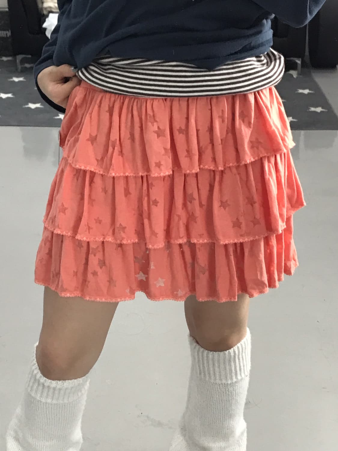 Jpn Coral Pink Star skirts 상품이미지3