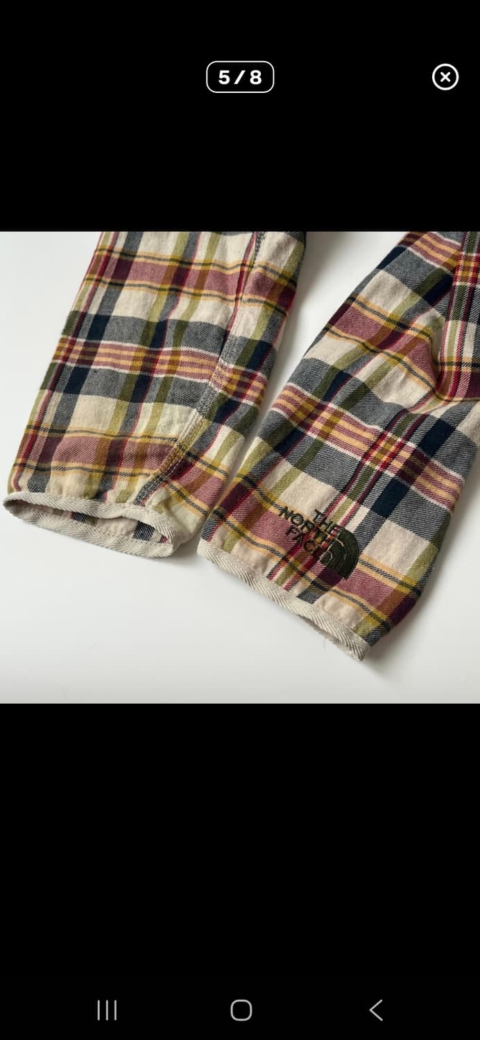 노스페이스 나나미카 퍼플라벨 체크 후드집업 L 상품이미지5