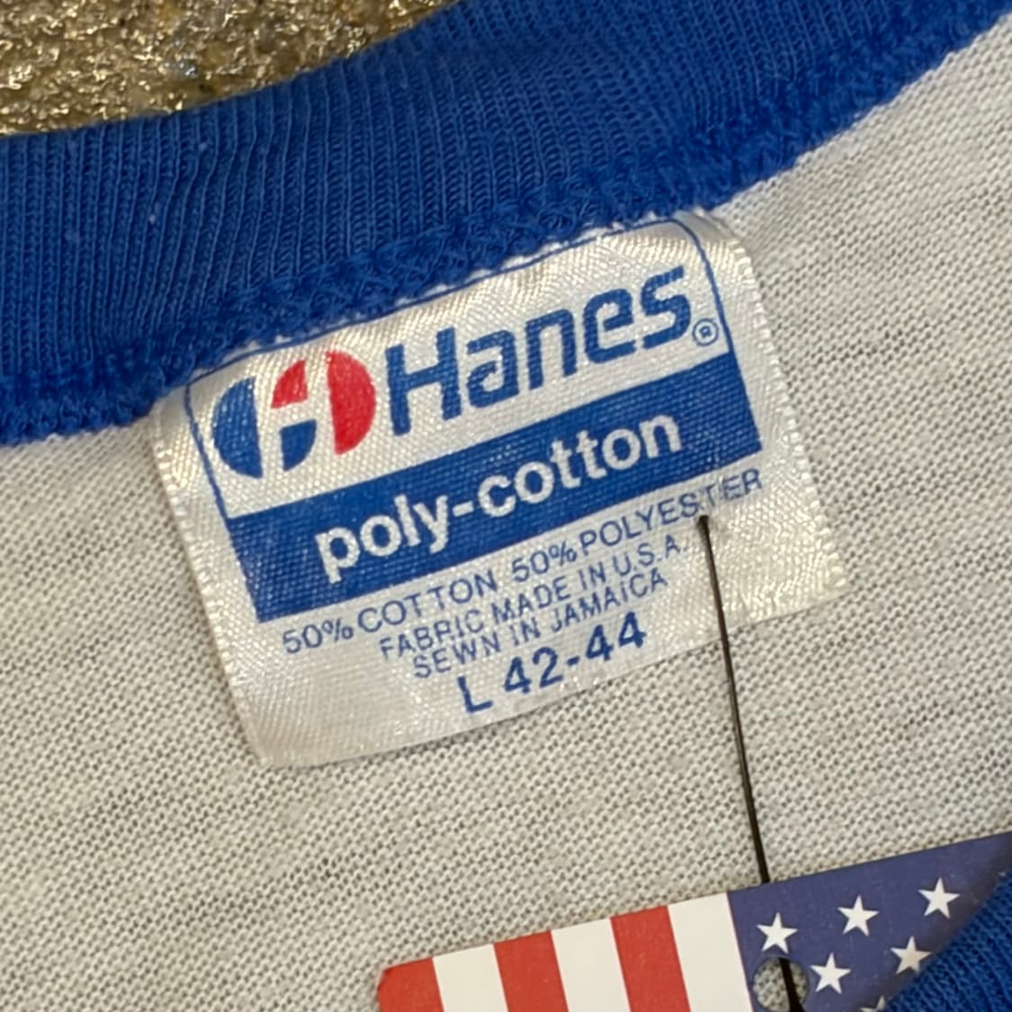 00s Made in USA 빈티지 헤인즈 링거티셔츠 링거티 반팔티 상품이미지4