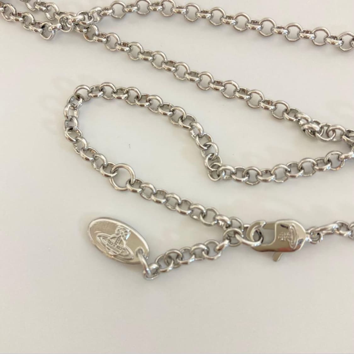 비비안웨스트우드 아카이브 블루크리스탈 3d orb 팬던트 목걸이 상품이미지5