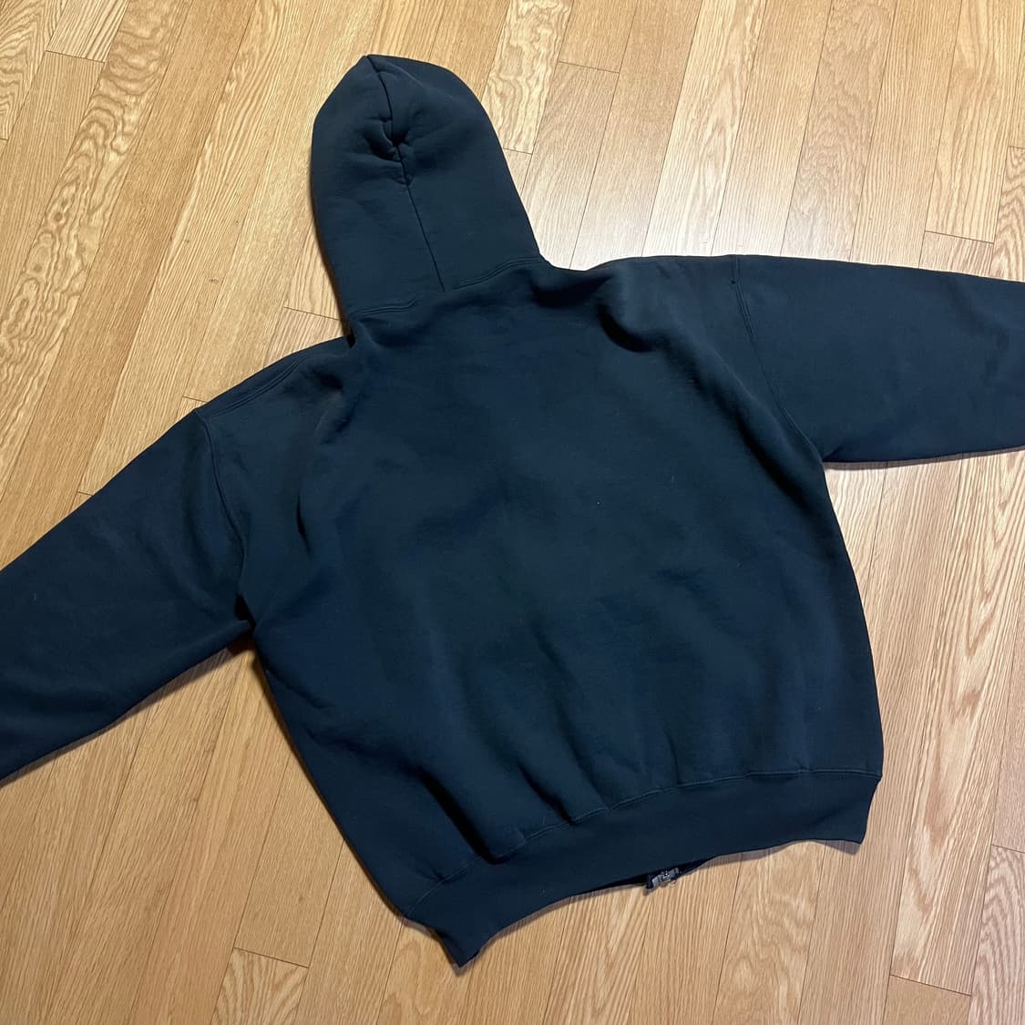 [XL] 90s 빈티지 러셀 후드집업 블랙 상품이미지6