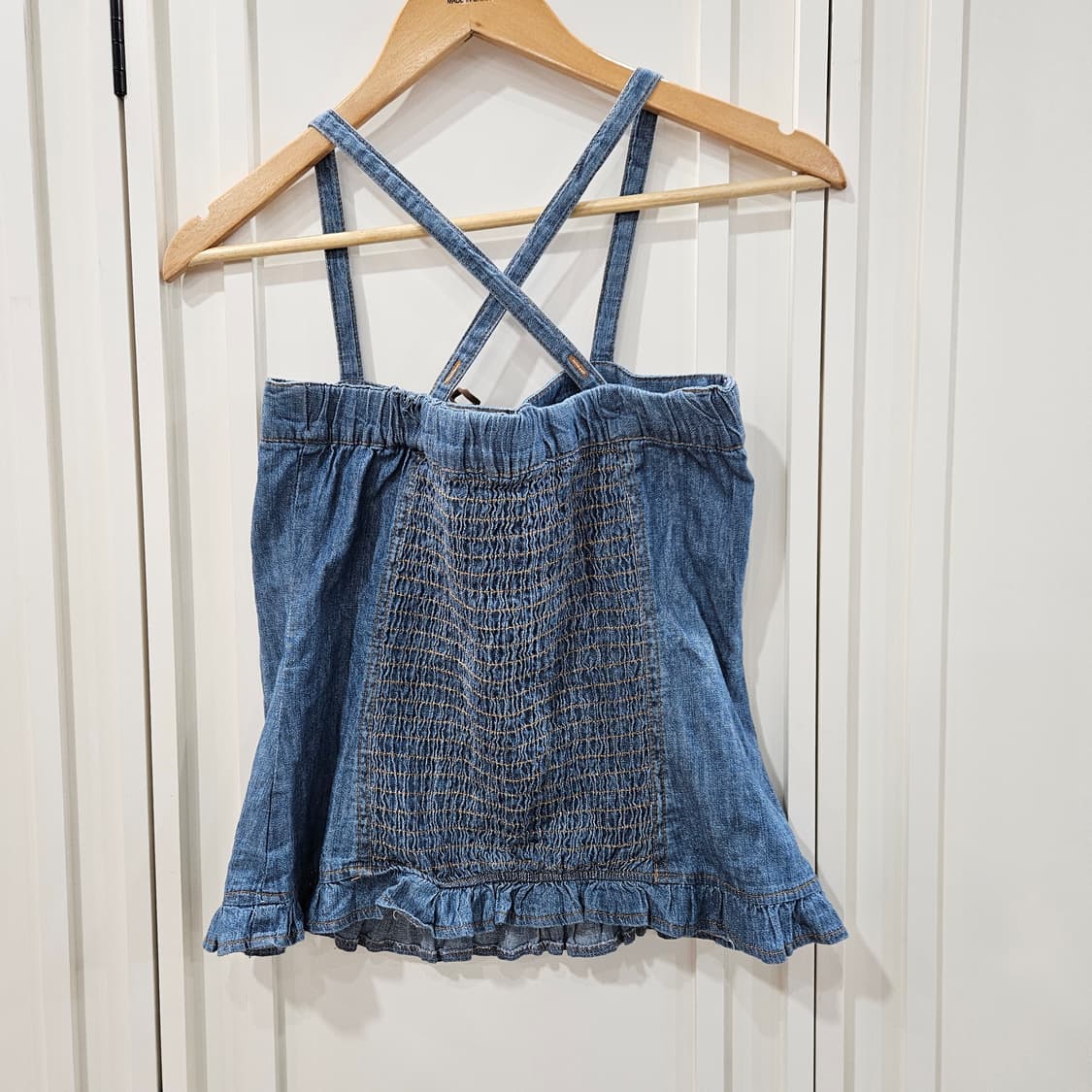 데님 레이스업 프릴 뷔스티에 상품이미지5