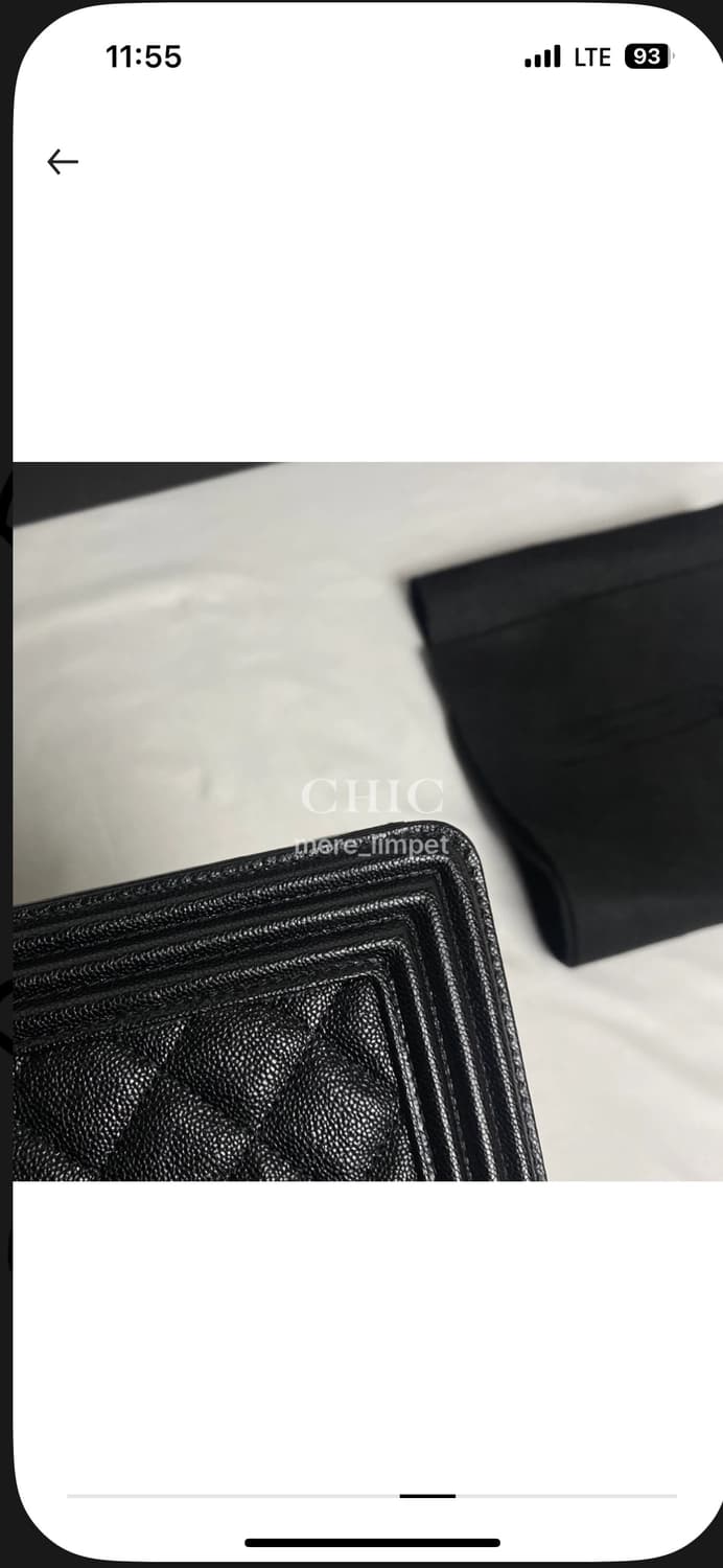 [신품급풀박스]샤넬 보이사첼백 뉴보이 금장 캐비어 한정판 상품이미지7