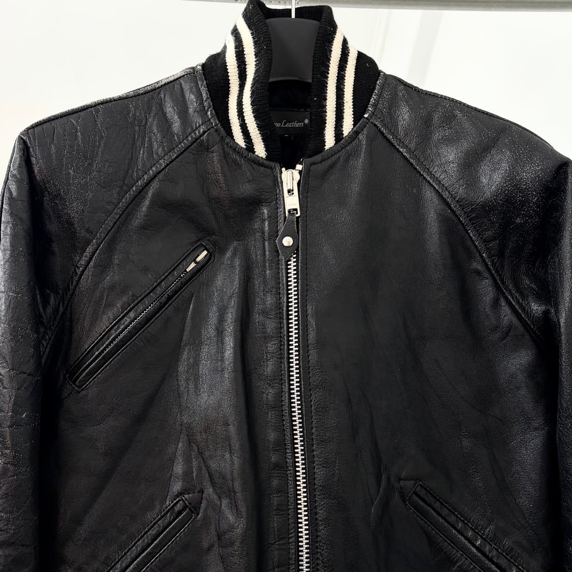 Liugoo 소가죽 바시티 자켓 상품이미지5