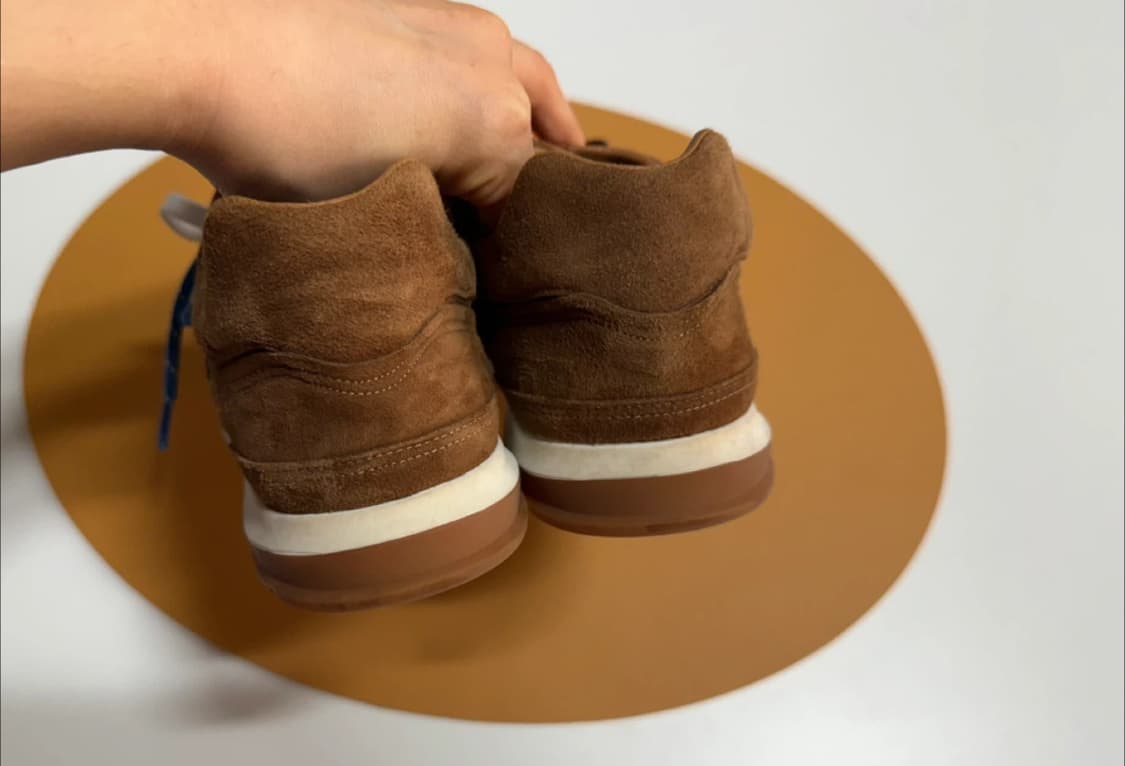 브라운 스웨이드 소가죽 스니커즈 상품이미지4