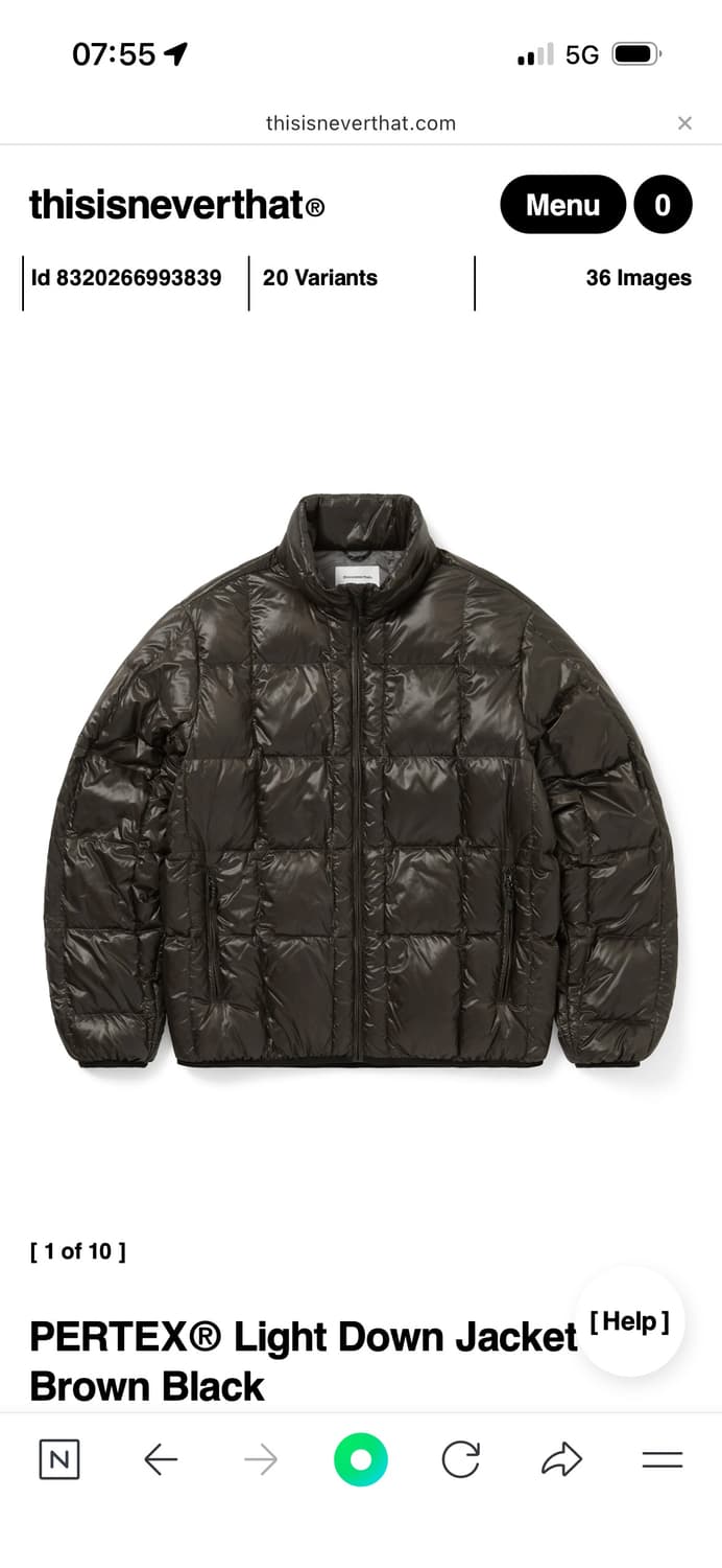 PERTEX® Light Down Jacket 상품이미지1