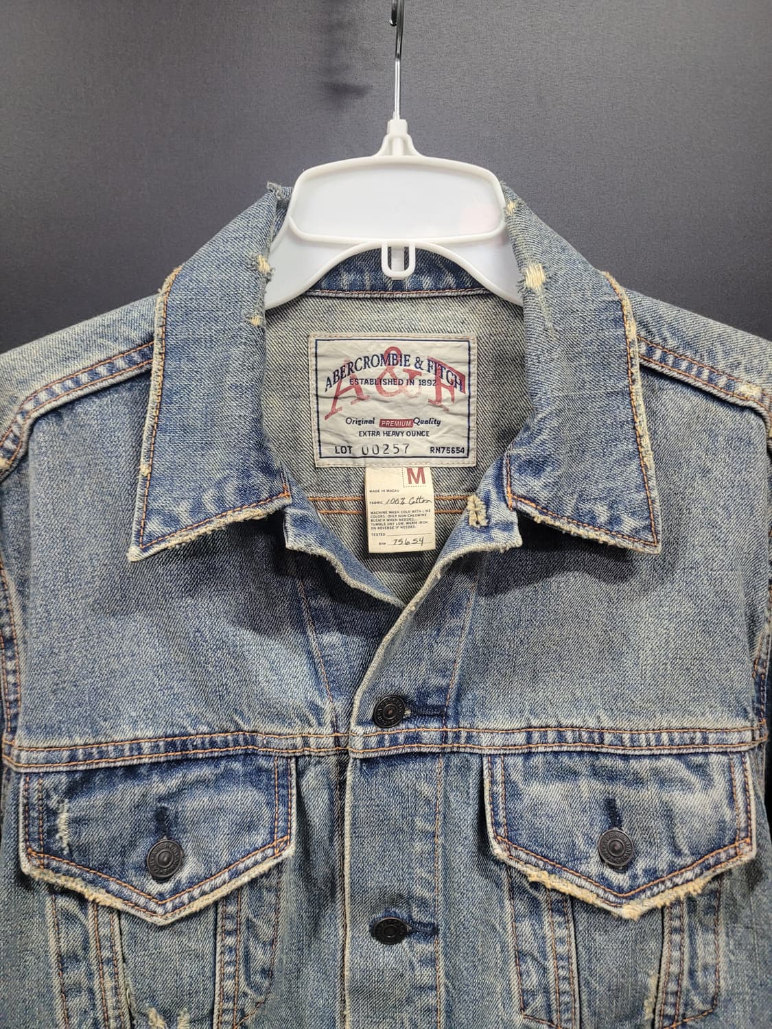 abercrombie 아베크롬비 빈티지 데님 트러커 자켓 상품이미지2