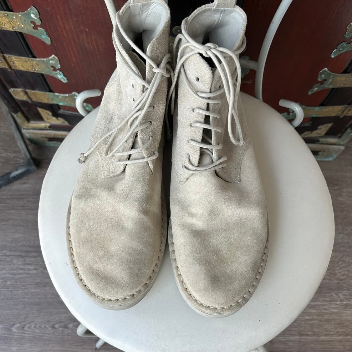 마르셀 스웨이드 레이스 업 부츠 상품이미지3