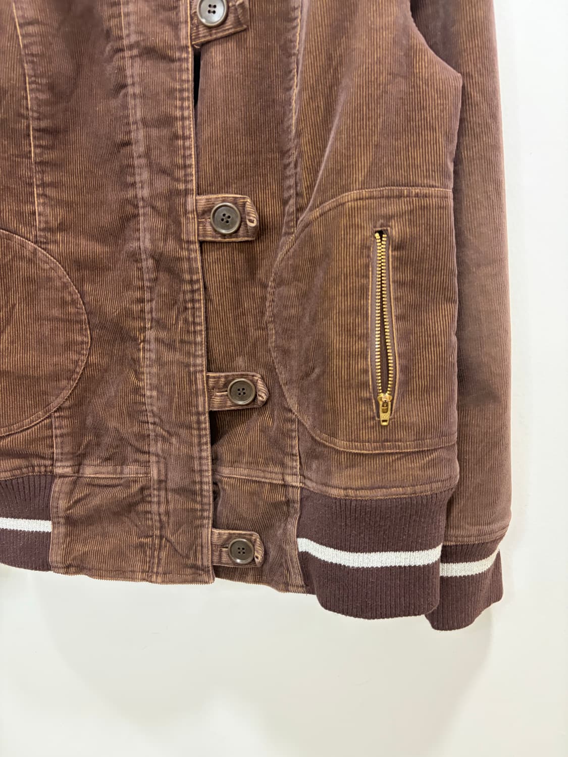Enrico Coveri 브라운 코듀로이 단추 집업 자켓 상품이미지6
