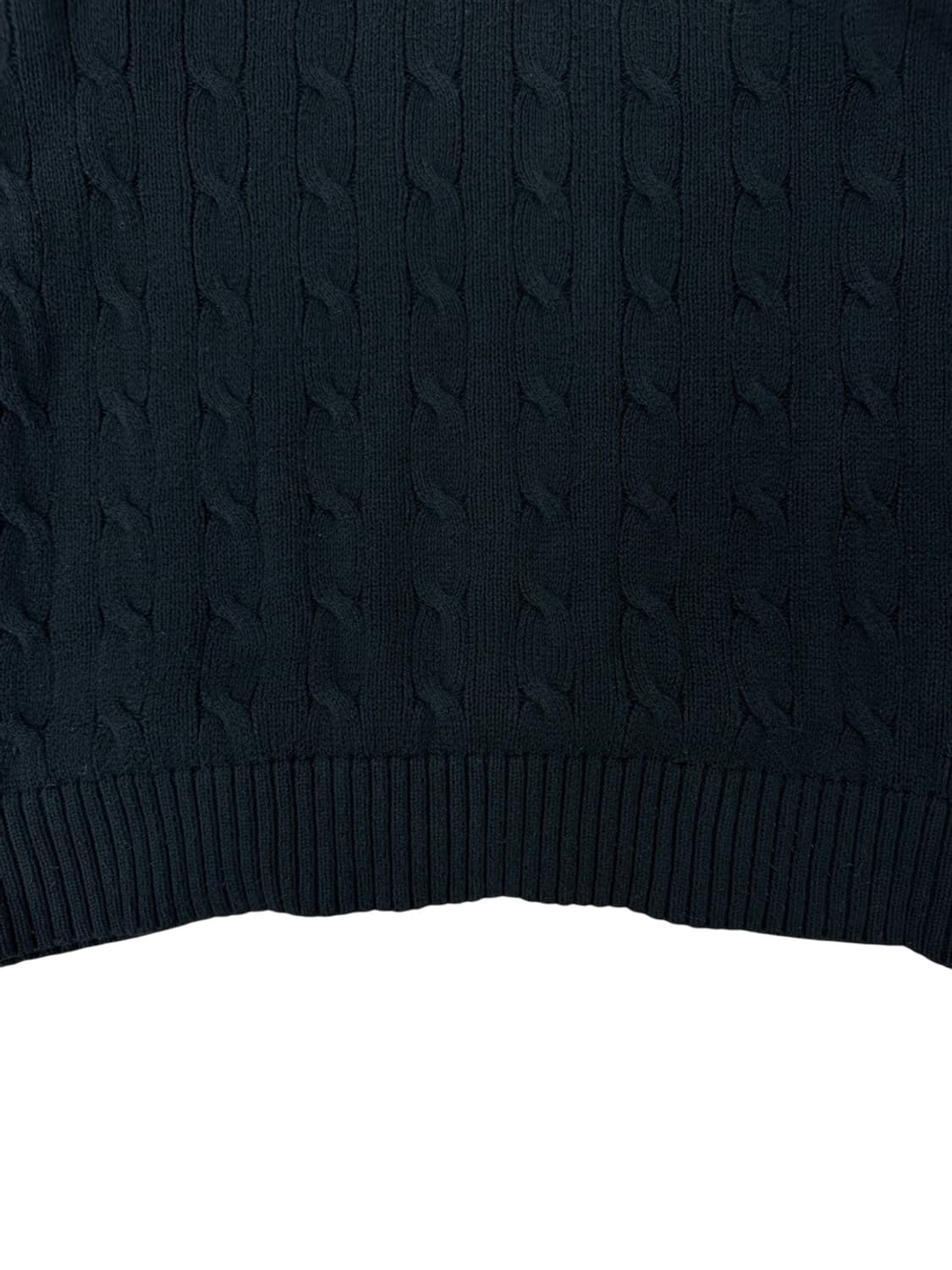 폴로 케이블 꽈배기 니트 블랙 (M)  상품이미지5