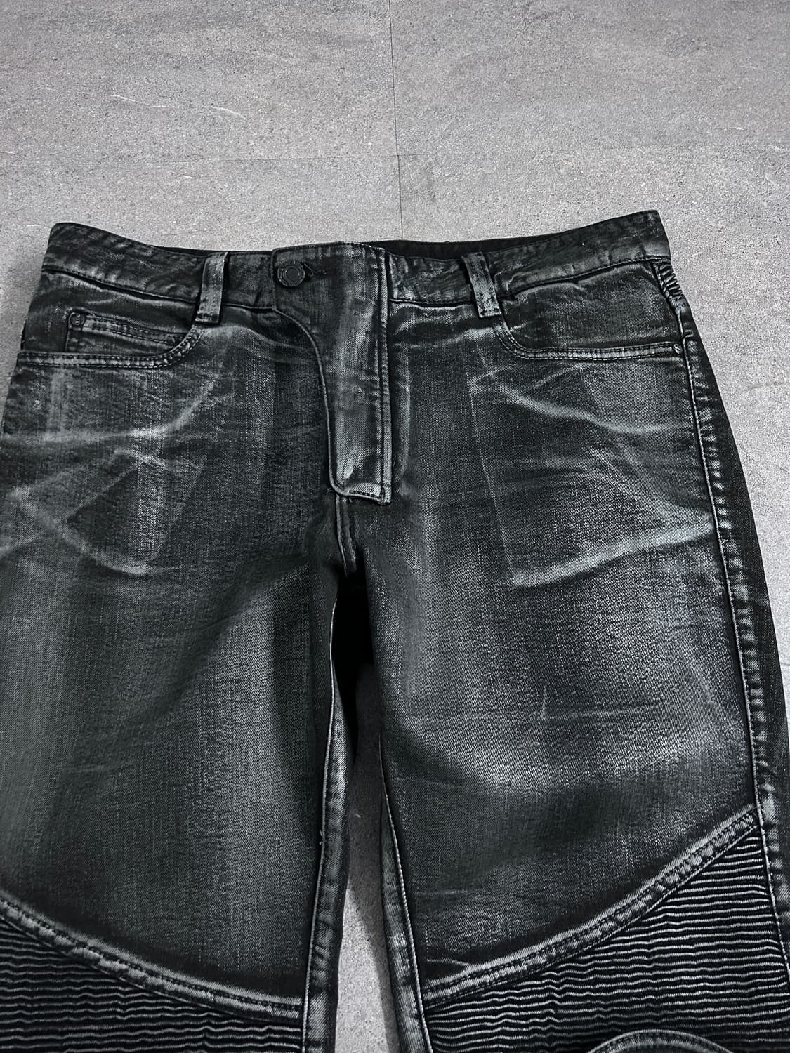 하드 코팅 바이커 데님 팬츠 상품이미지4