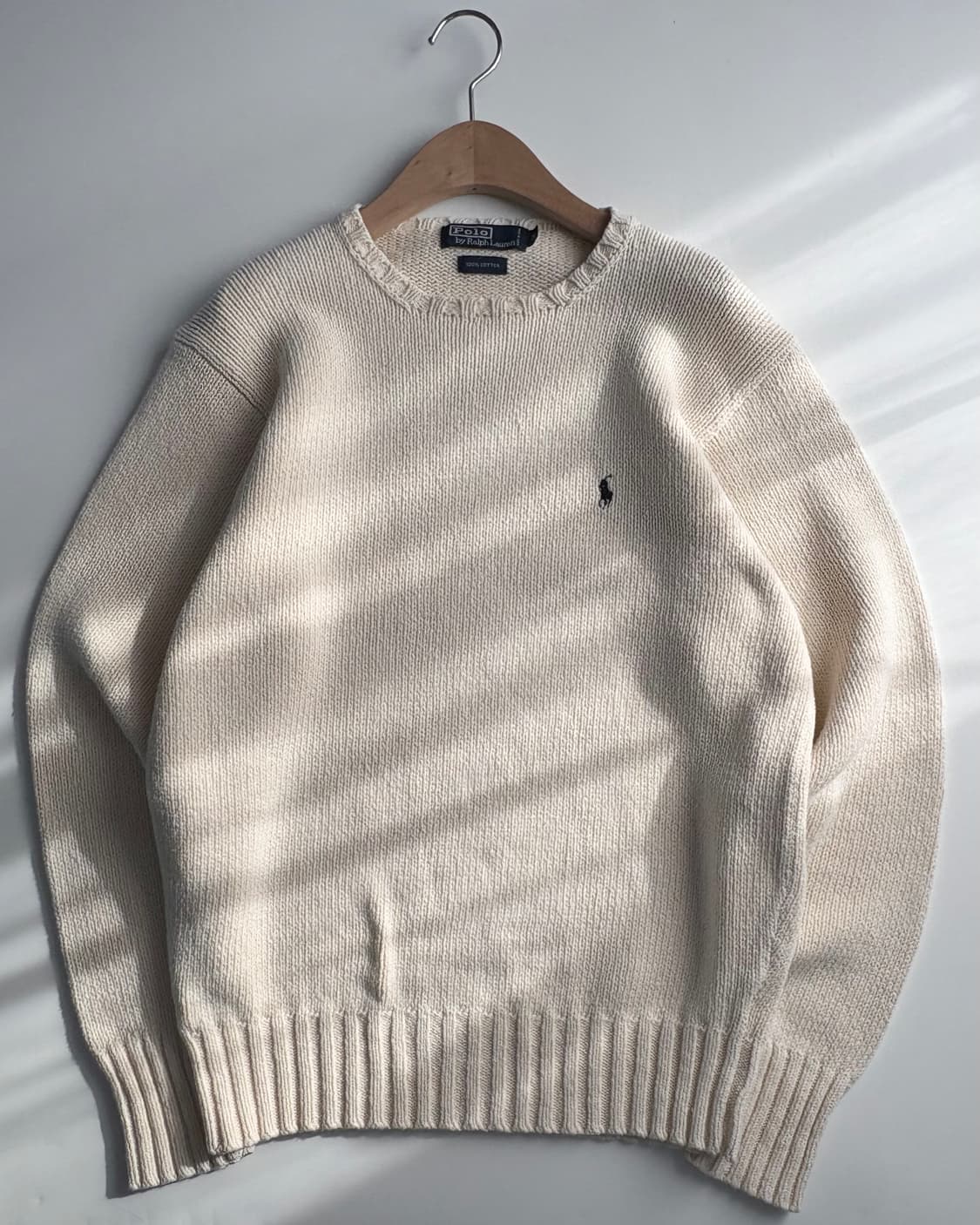 Polo 폴로 랄프로렌 아이보리 코튼 니트 상품이미지3