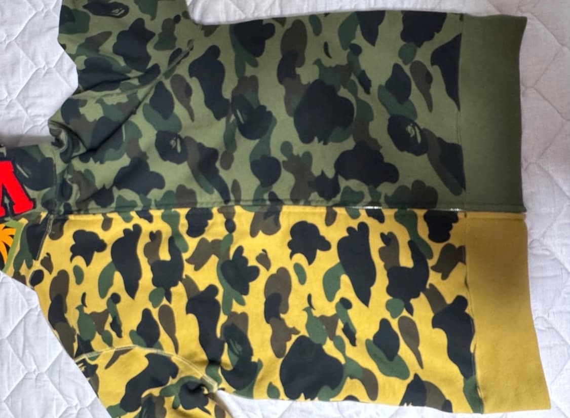 베이프 하프카모샤크 후드집업 L 상품이미지4