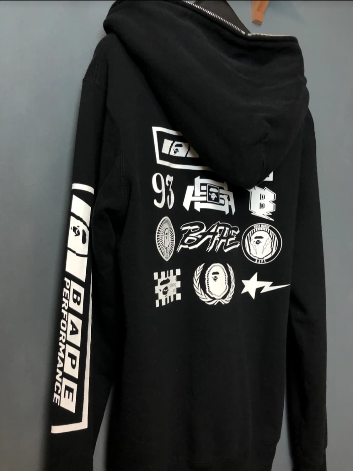 베이프 블랙 후드집업 상품이미지4