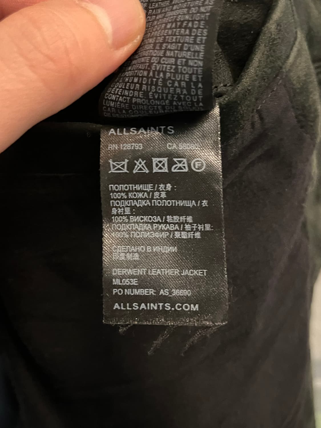 Allsaints 올세인츠 세무 스웨이드 버튼 자켓 S 상품이미지6