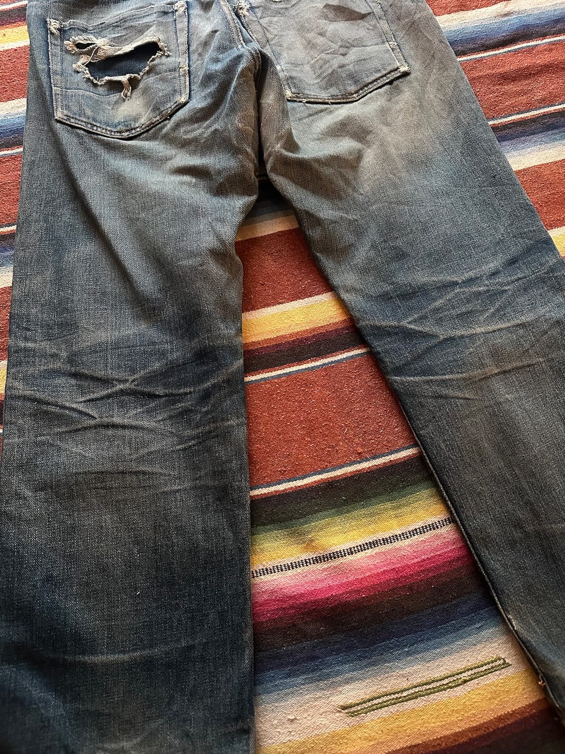 90s EVISU 빈티지 에비수 셀비지 데님 팬츠 상품이미지7