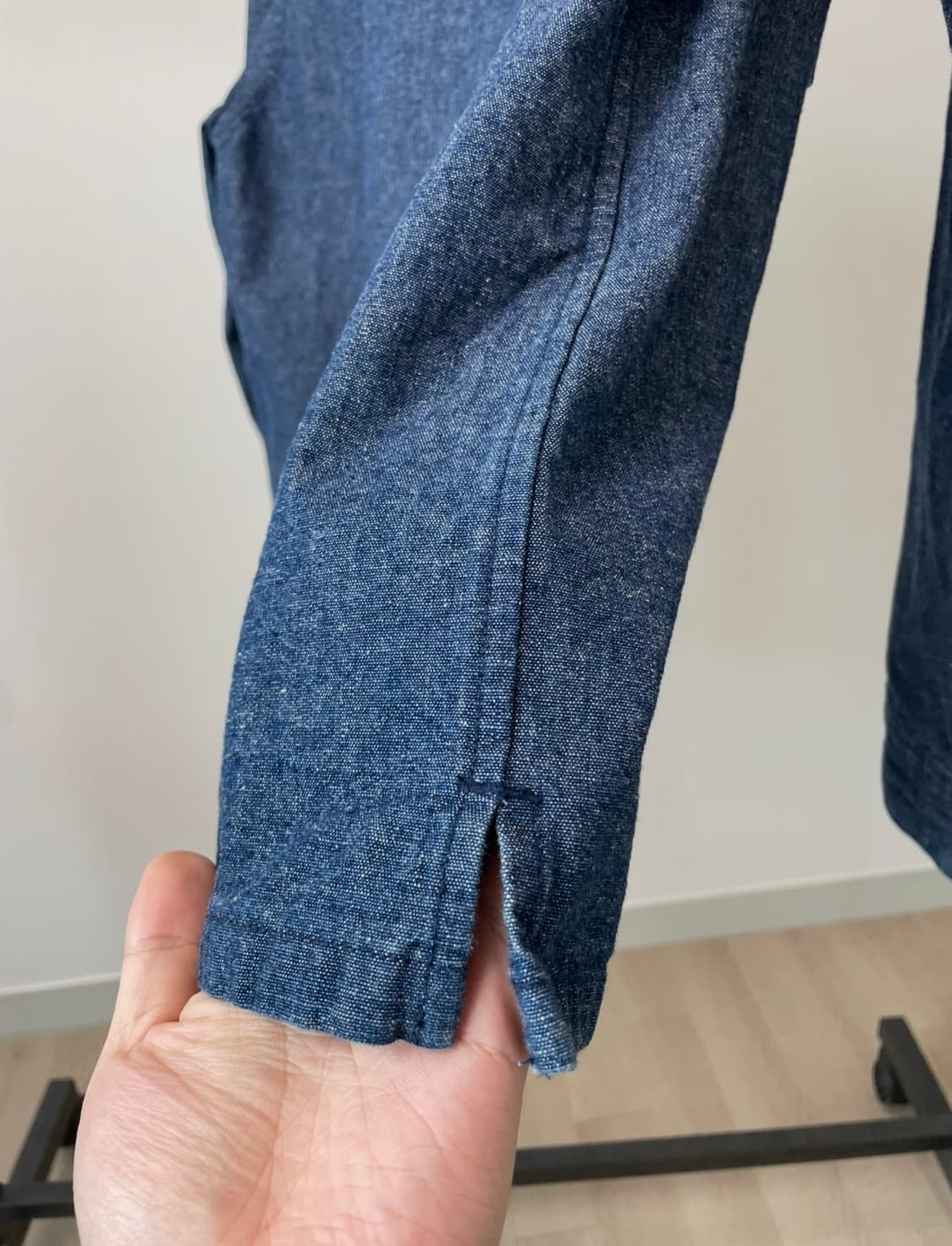 (XL) Niche 니치 투포켓 인디고 데님 셔츠 상품이미지4