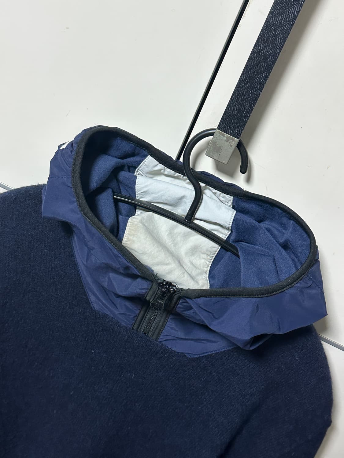 (백화점판) 스톤아일랜드 울 나일론 후디 집업 아노락 니트 L 상품이미지4