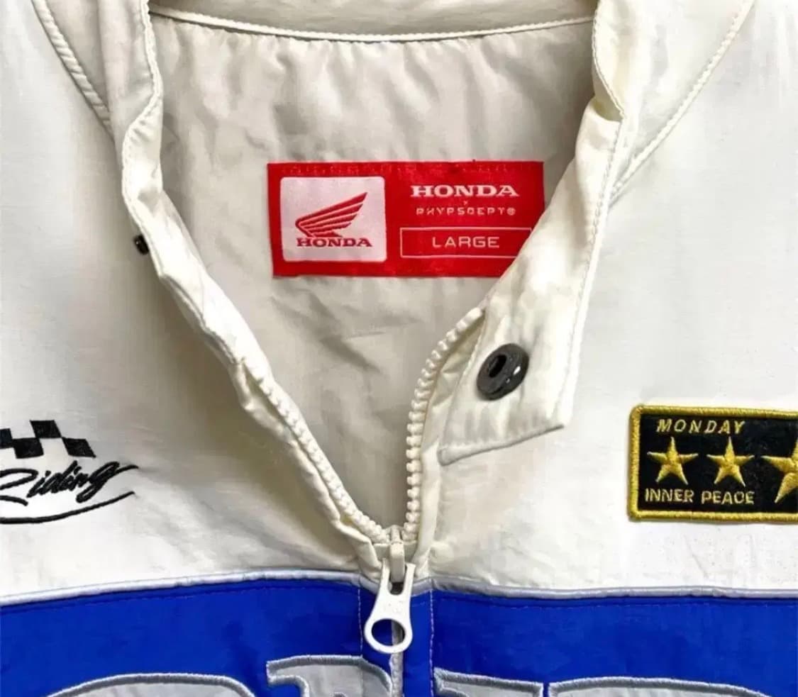 혼다 HONDA 모터사이클 블루종 아이보리 L 상품이미지7