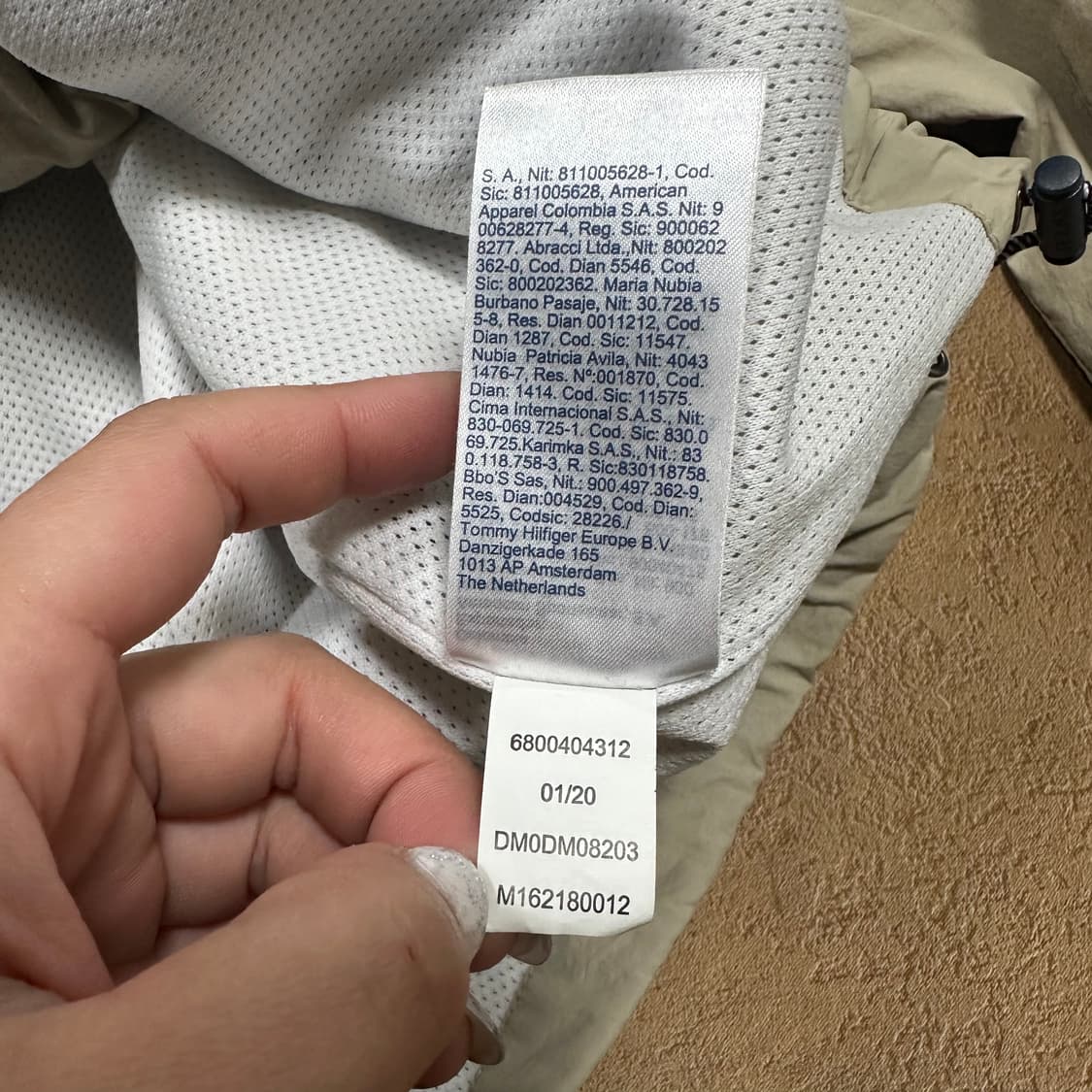 ✨ (바배) 타미 진스 베이지 바람막이  상품이미지4