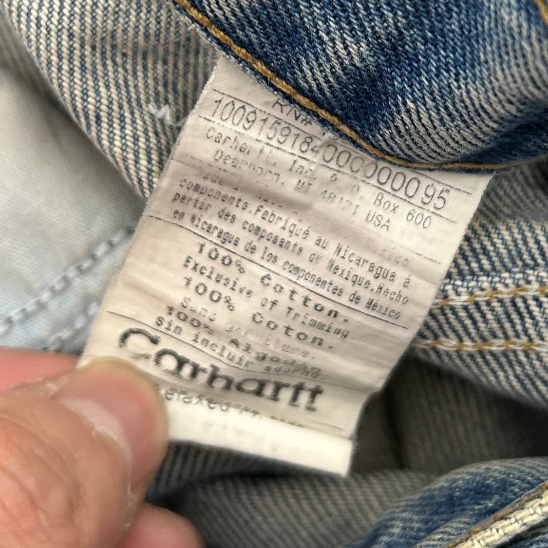 칼하트 워크 와이드 데님 팬츠 상품이미지9