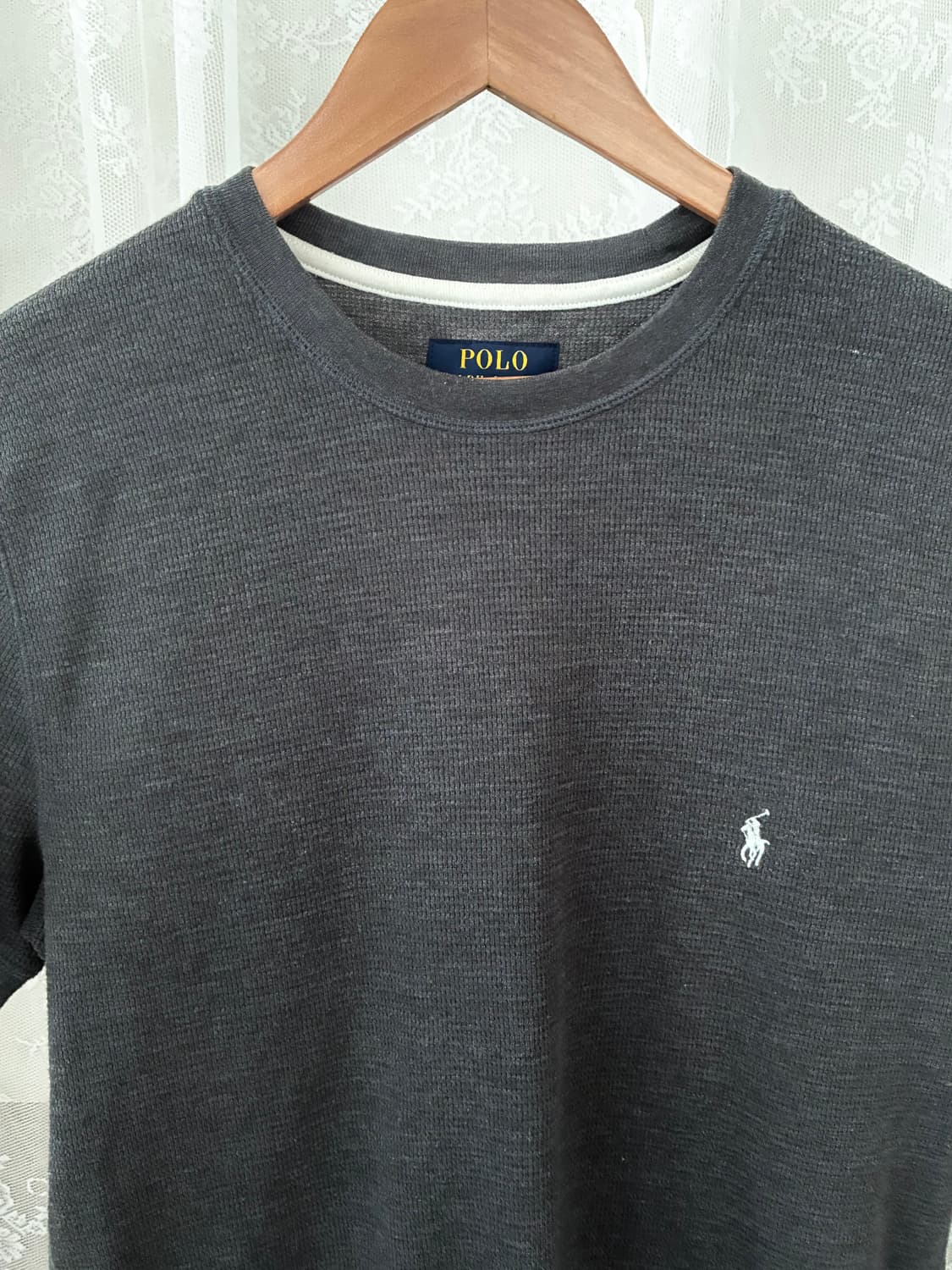 M) 폴로 랄프로렌 와플 반팔 티셔츠 그레이 상품이미지3