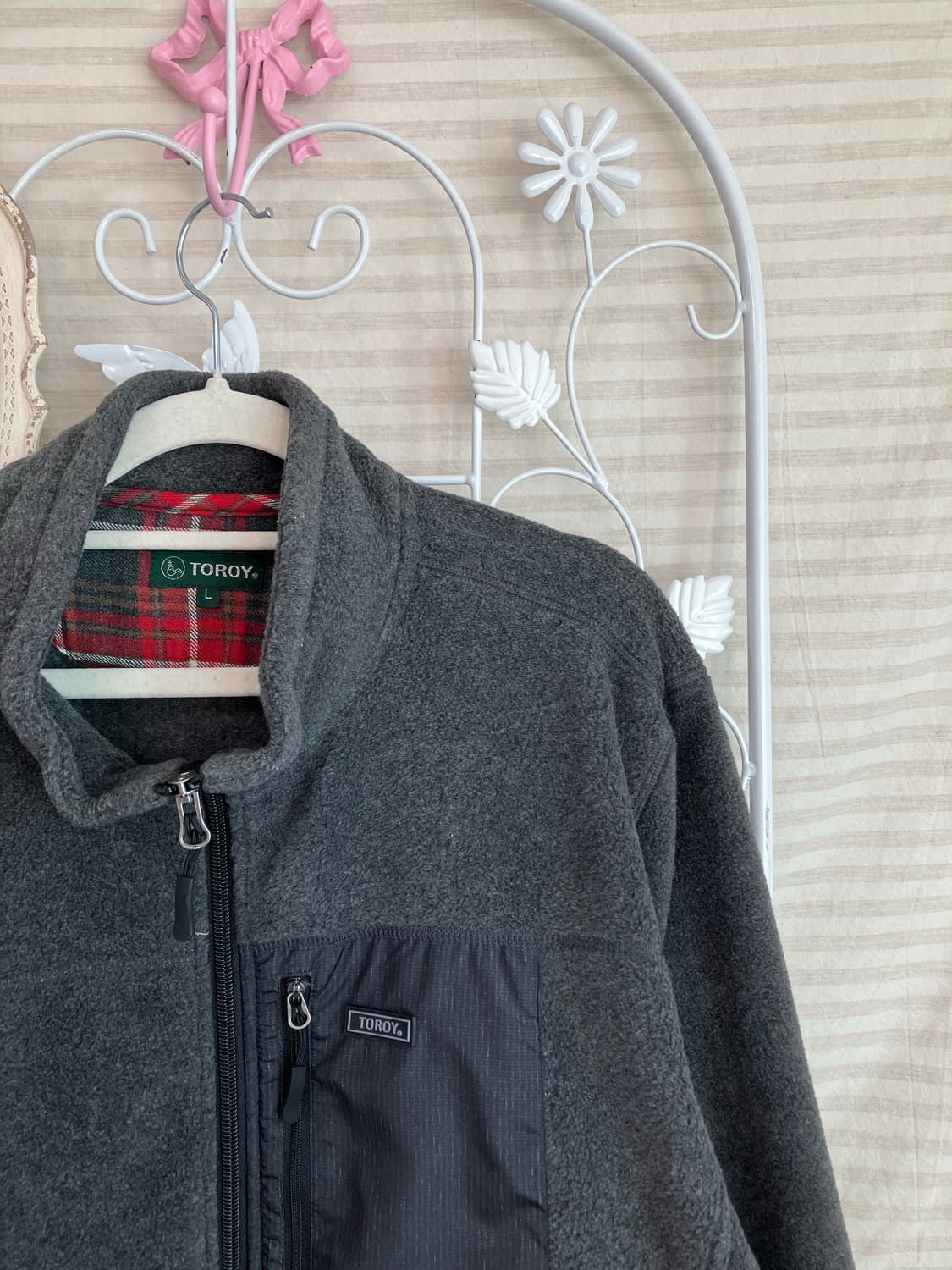 빈티지 그레이 포켓 후리스 y2k 스트릿 갸루 펑키 일본빈티지573 fa 상품이미지3