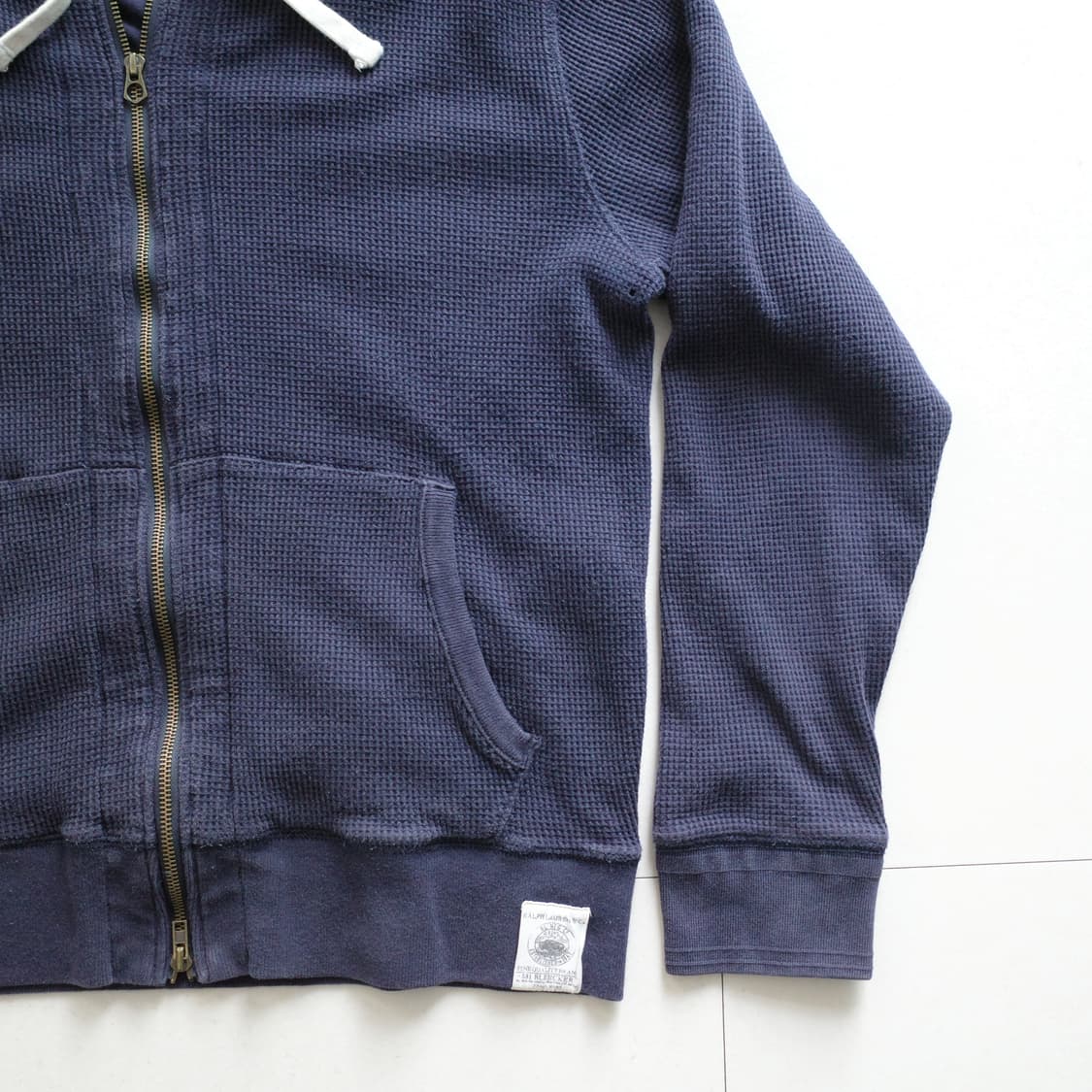 폴로 랄프로렌 네이비 와플 써멀 후드집업 M 상품이미지2