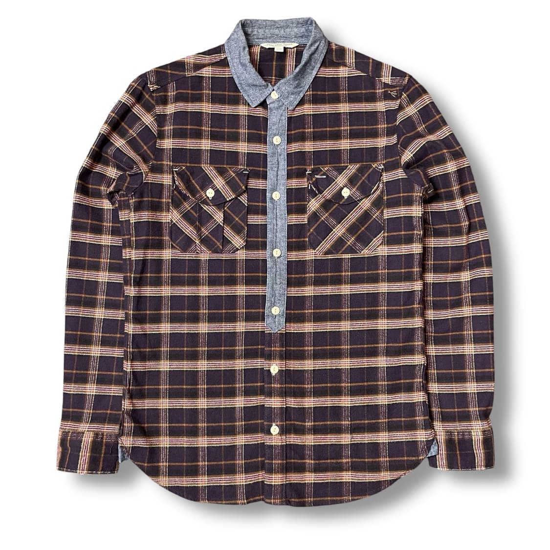 써스데이아일랜드 체크 플란넬 투포켓 긴팔 셔츠 95 상품이미지1