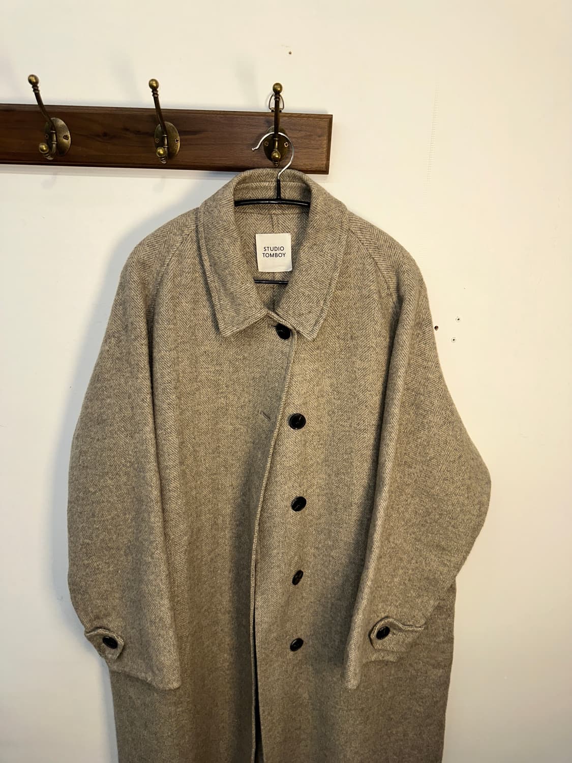 studio tomboy 헤링본 울 롱코트 free 상품이미지7
