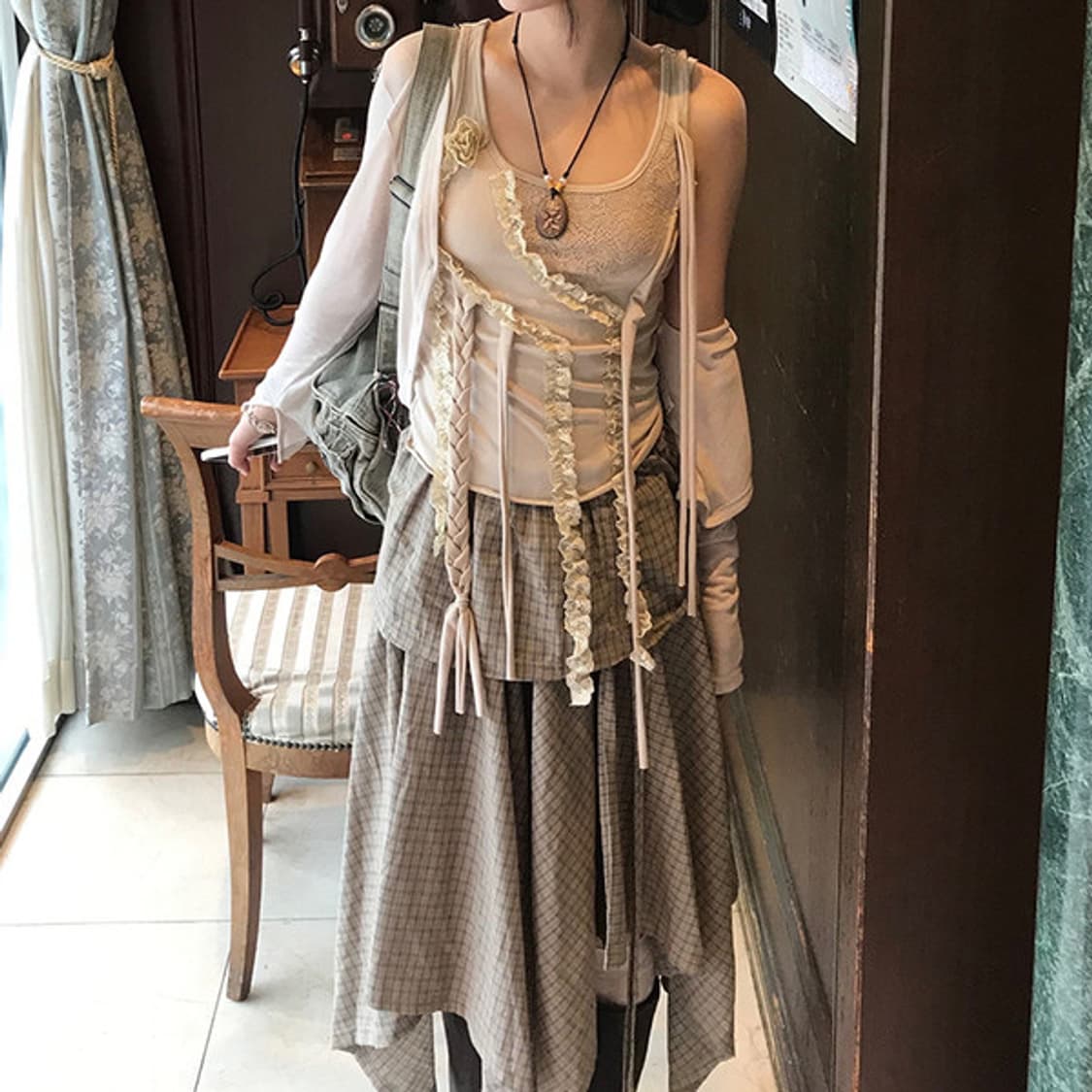 시즐 코디세트 ( 가디건 나시 스커트) 개별구매가능 상품이미지2