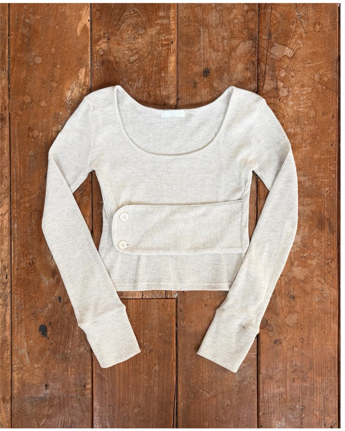 oshigh band baby long sleeve oatmeal 상품이미지1