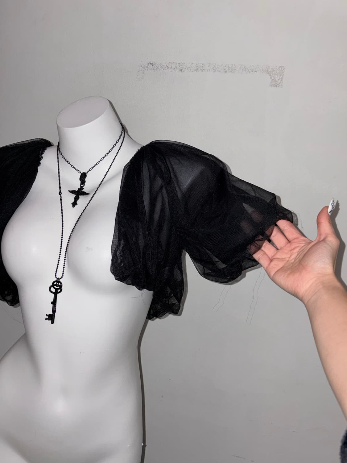 시스루 볼레로 샤 볼레로 고스 고딕 다크로맨틱 상품이미지4