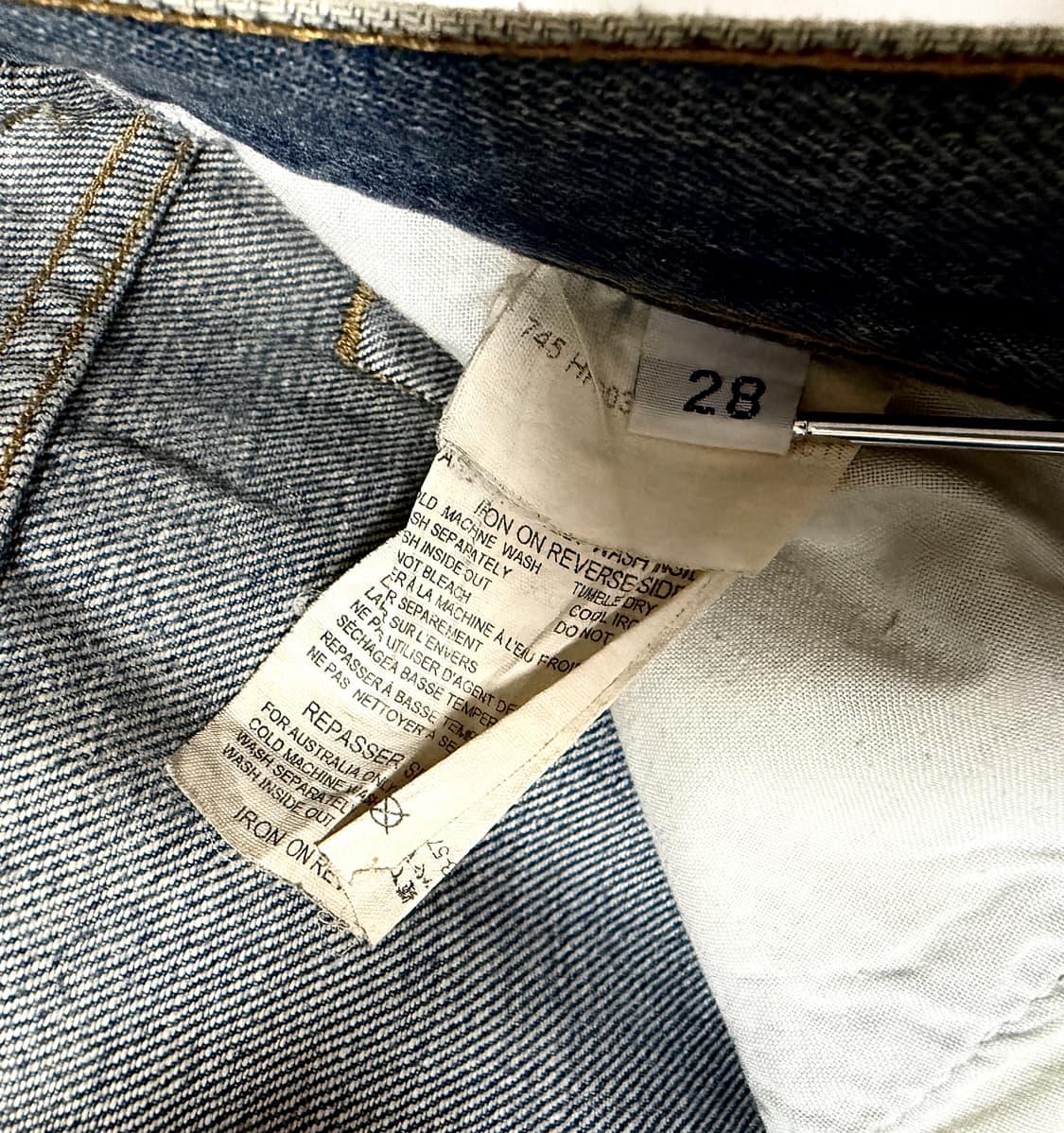 Helmut Lang 1997 BK 2Type Washed Denim 상품이미지5
