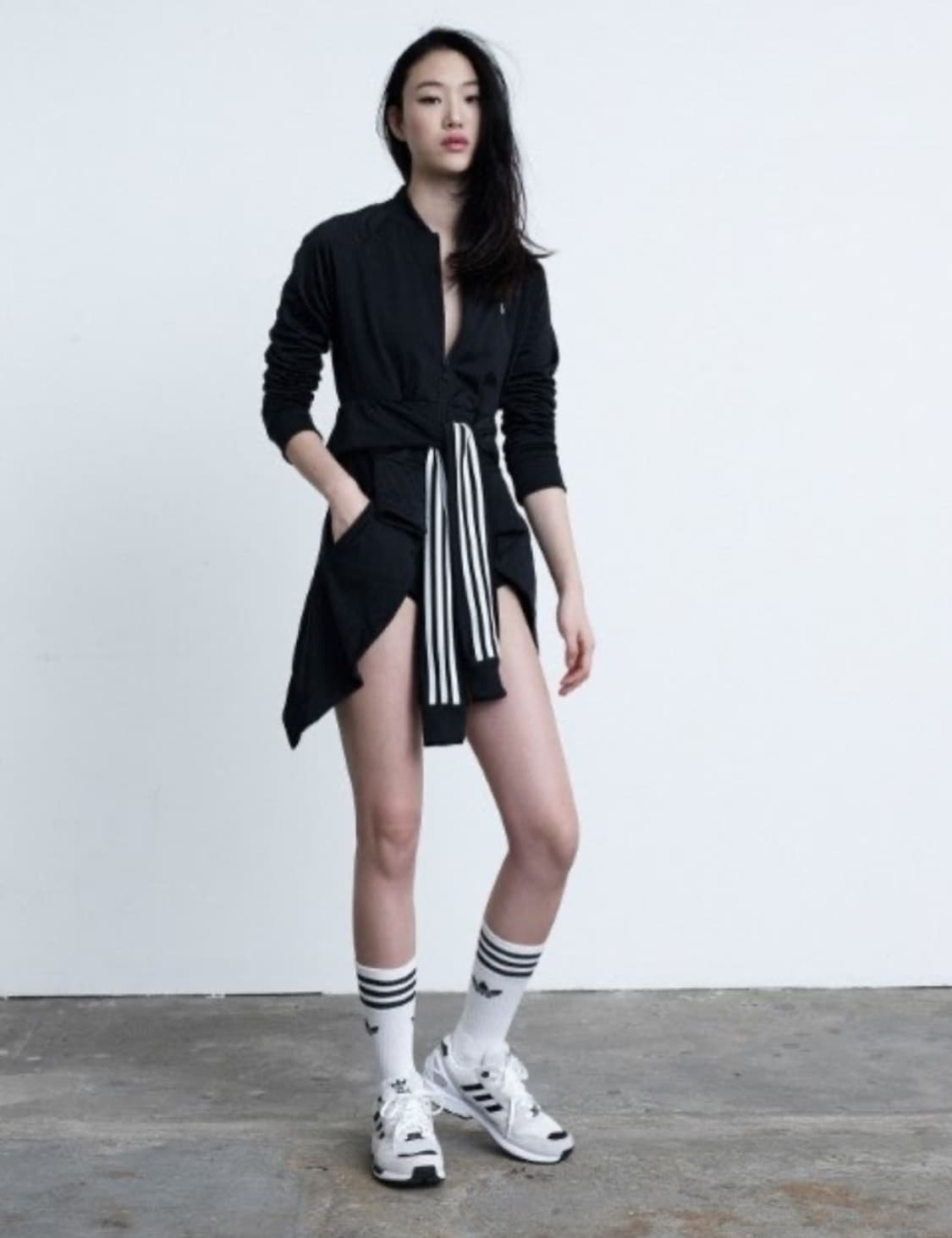 Adidas Originals 벨티드 트랙 드레스 자켓 / Black / 상품이미지2