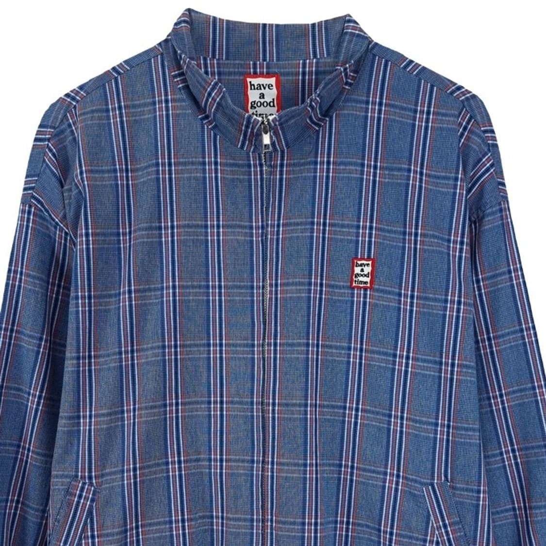 [HAVE A GOOD TIME] 체크 오버핏 블루종 M16710 상품이미지4